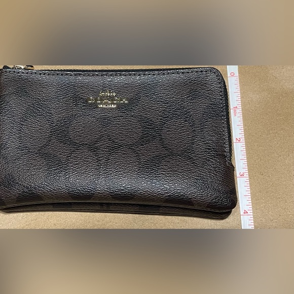 Coach Signature Double Zip Wristlet - Picture 4 of 4